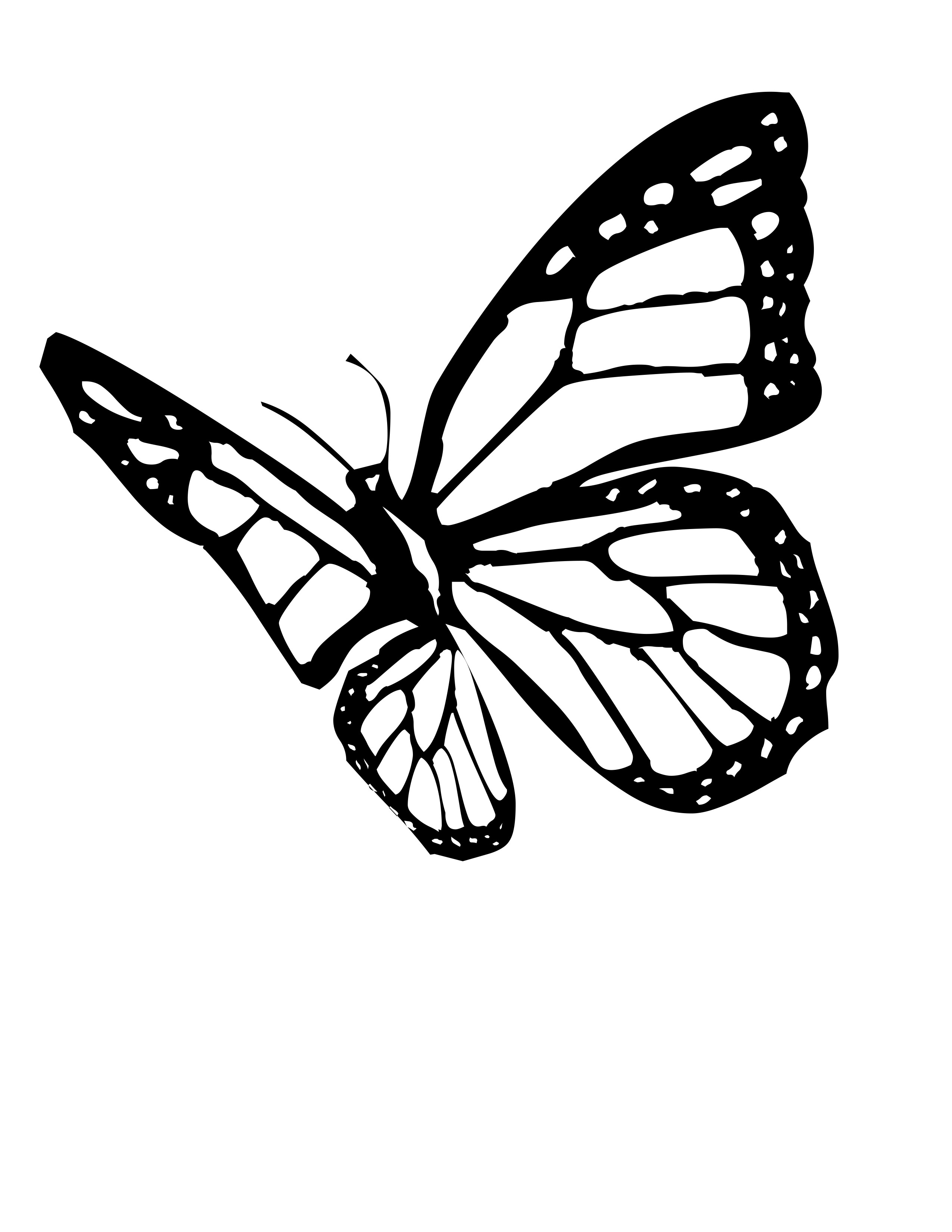 Free Monarch Butterfly Coloring Pages