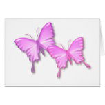 Pink Butterflies Design Card